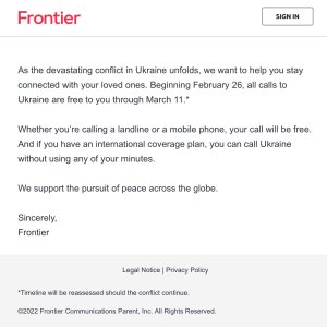 Frontier makes calls to Ukraine free to 3:11.jpg