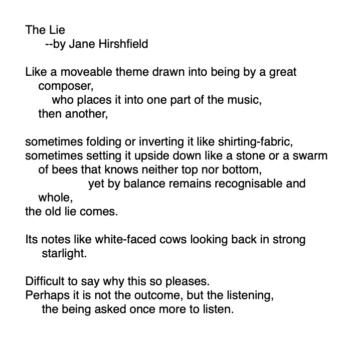 Jane Hirshfield -  The Lie.jpg